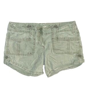 vintage hollister low rise green cargo shorts